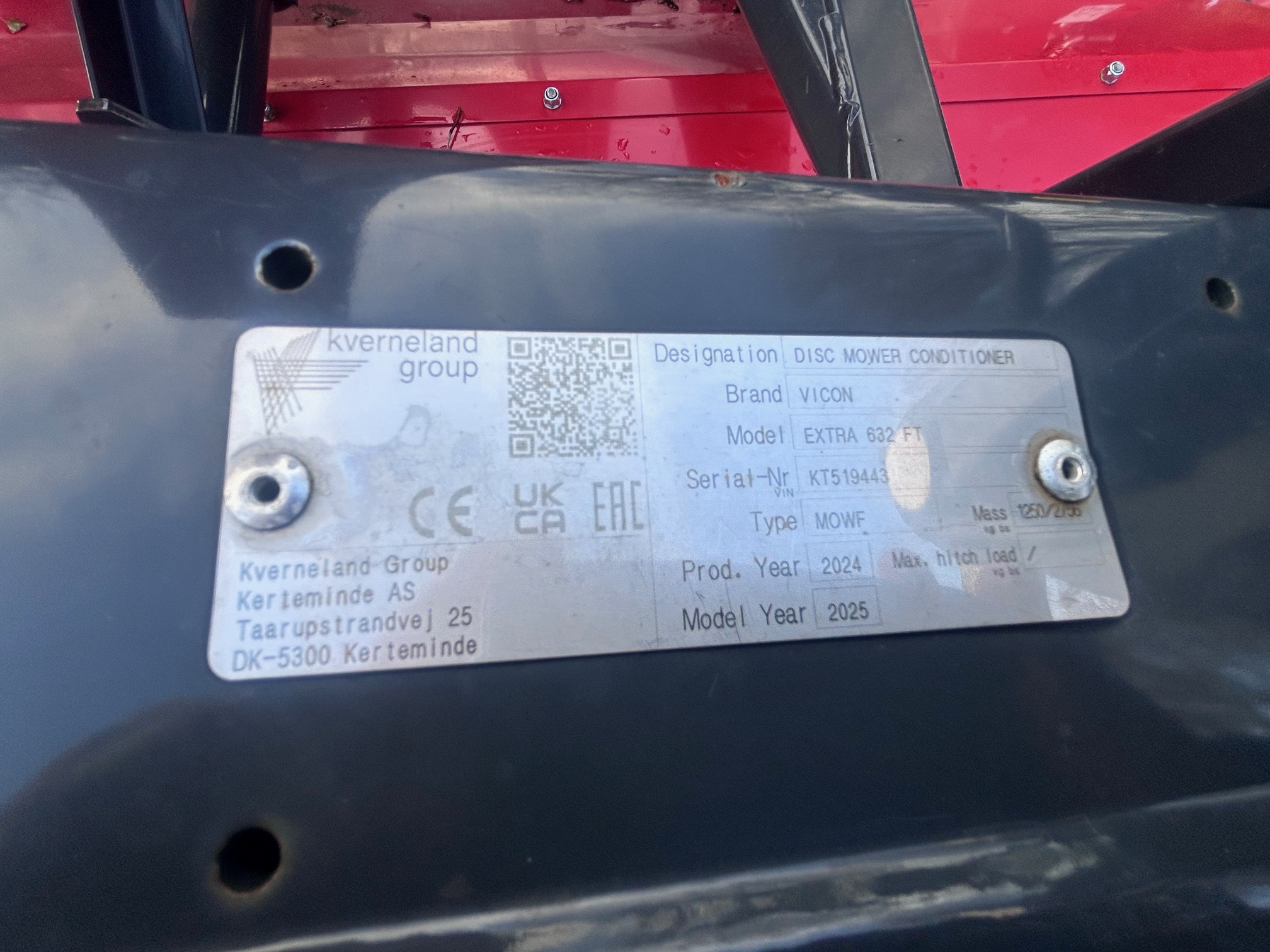 Vicon Extra 632FT Mower Image